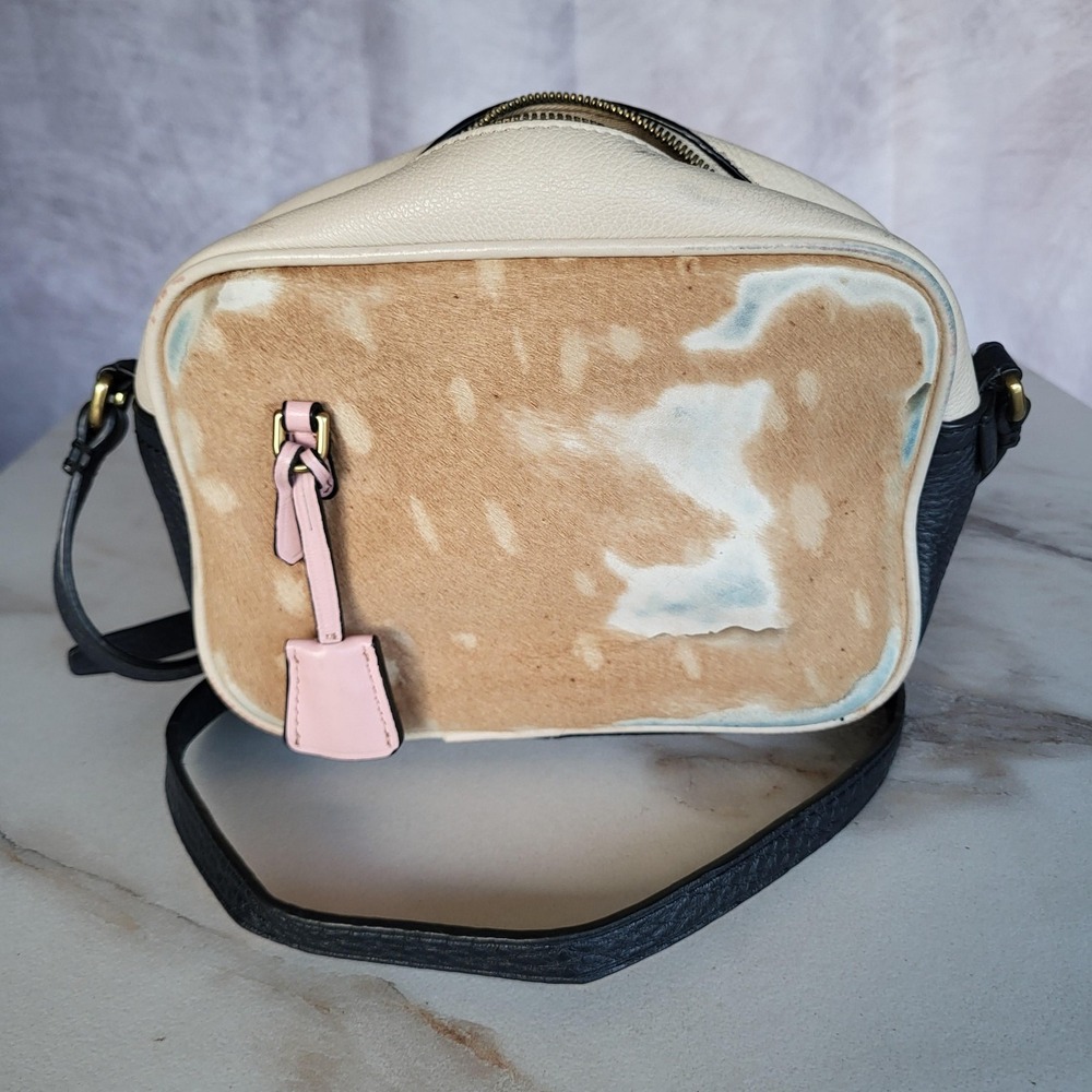 J.Crew Collection Pony Hair Crossbody Bag Womens Small Multicolor Animal Print
